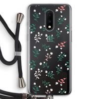 Small white flowers: OnePlus 7 Transparant Hoesje met koord