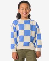 HEMA Kindertrui sweatstof blokken blauw (blauw)