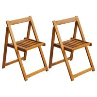 Tuinstoelen inklapbaar 2 st massief acaciahout Tuinstoelen inklapbaar 2 st massief acaciahout