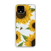 Sunflower and bees: Pixel 4 Transparant Hoesje