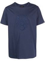 Billionaire t-shirt en coton à motif lion brodé - Bleu - thumbnail