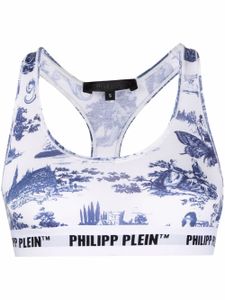 Philipp Plein soutien-gorge En Plein Air à logo - Blanc