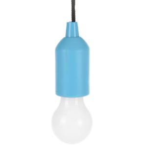 Treklamp LED licht - kunststof - blauw - 15 cm - met koord van 90 cm