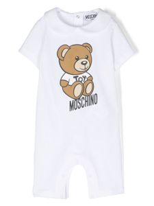 Moschino Kids grenouillère à logo imprimé - Blanc