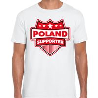 Polen / Poland schild supporter t-shirt wit voor heren