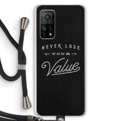 Never lose your value: Xiaomi Mi 10T 5G Transparant Hoesje met koord