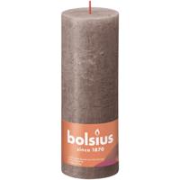Bolsius rustiek stompkaars 190/68 taupe