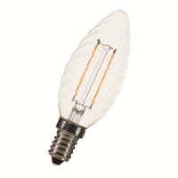 BAIL led-lamp, wit, voet E14, 2W, temp 2200K, uitv glas/afd hldr