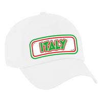Verkleed feest pet - wit - Italie - landen thema - zonneklep pet - volwassenen