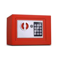 17E Home Mini elektronische beveiliging Lock box Wandkast veiligheid box zonder munt bediende functie (rood)