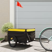 Fietstrailer 45 kg ijzer zwart en geel