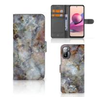 Xiaomi Redmi Note 10/10T 5G | Poco M3 Pro | Bookcase | Marmer Grijs