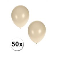 50x stuks Metallic witte ballonnen 36 cm - thumbnail