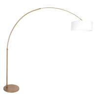 Steinhauer BooglampSparkled Light brons met witte kap Ø 45cm - 4302BR