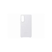 Case - SAMSUNG - S25 Edge - Echt leer - Lichtgrijs - Bescherming tegen schokken en krassen
