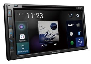 Pioneer AVH-Z5200DAB Autoradio met scherm dubbel DIN DAB+ tuner, Bluetooth handsfree, Aansluiting voor achteruitrijcamera