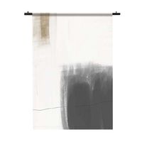 Wandkleed Abstract Grey 120x180 Wit Garen