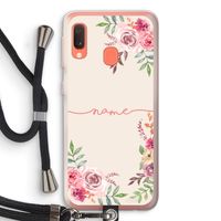 Rozen: Samsung Galaxy A20e Transparant Hoesje met koord