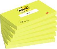 Post-it Notes, 100 vel, ft 76 x 127 mm, neongroen, pak van 6 blokken - thumbnail