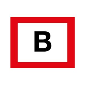 Bord brandpreventie -B- 150x200mm kunststof