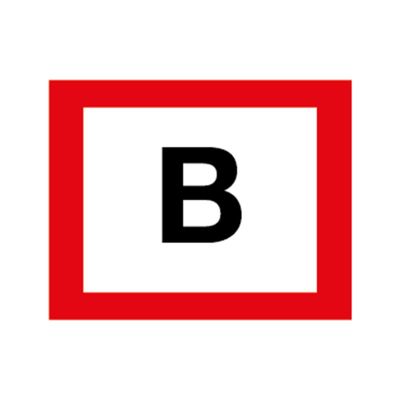 Bord brandpreventie -B- 150x200mm kunststof