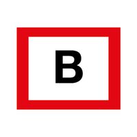 Bord brandpreventie -B- 150x200mm kunststof Bord brandpreventie -B- 150x200mm kunststof