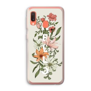 Hello bloemen: Samsung Galaxy A20e Transparant Hoesje