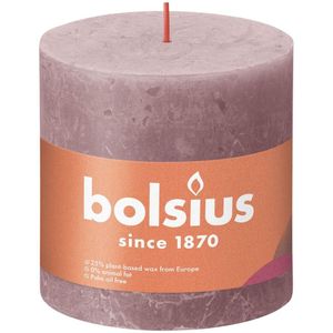 Bolsius kaars rustiek 10x10 cm ash rose