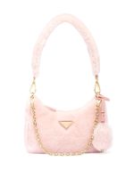 Prada mini sac Re-Edition en peau lainée - Rose - thumbnail