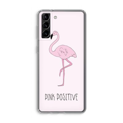 Pink positive: Samsung Galaxy S21 Plus Transparant Hoesje