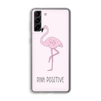 Pink positive: Samsung Galaxy S21 Plus Transparant Hoesje