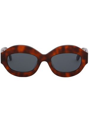 Marni Eyewear lunettes de soleil à monture ronde - Marron