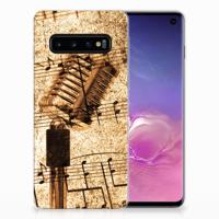 Samsung Galaxy S10 | Siliconen hoesje | met foto Bladmuziek