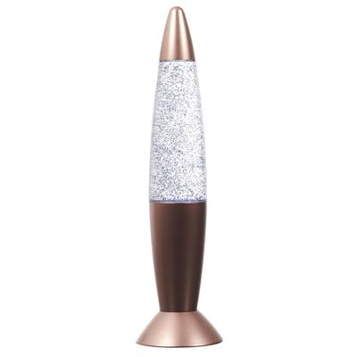 Home Deco Factory Tafellamp - lava / glitterlamp - kunststof - LED - 14 x 9 x 35 cm