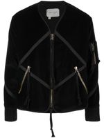 Greg Lauren veste en velours à design patchwork - Noir