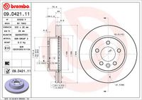 Remschijf BREMBO, Remschijftype: Binnen geventileerd, u.a. für VW, MAN - thumbnail