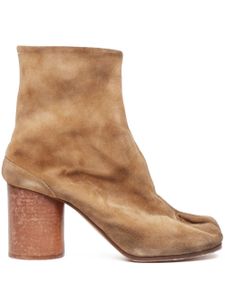 Maison Margiela Tabi 80mm suede ankle boots - Marron