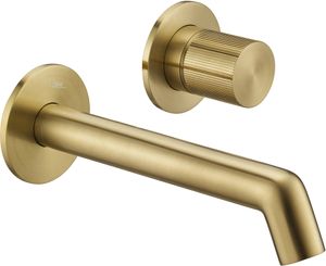 Ben Engraved Line afdekset voor inbouw wastafelkraan geborsteld messing pvd