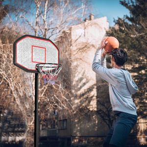 Basketbal Standaard Basketbalring Basketbalsysteem Draagbaar Basketbal in Hoogte Verstelbaar van 200 tot 305 cm