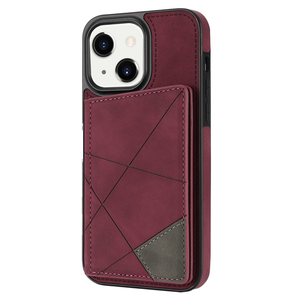 Samsung Galaxy S24 hoesje - Backcover - Pasjeshouder - Portemonnee - Camerabescherming - Stijlvol patroon - TPU - Bordeaux Rood