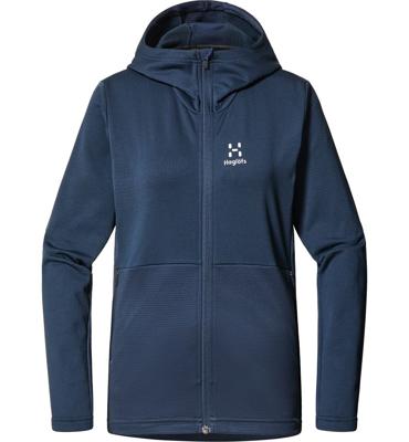 Haglofs Lark Mid Hood Fleece Dames Tarn Blue XL