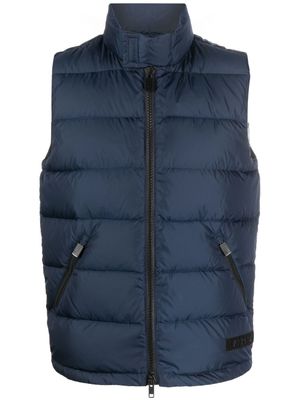 ASPESI gilet matelassé à patch logo - Bleu