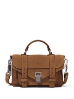 Proenza Schouler sac PS1 Tiny en daim - Marron