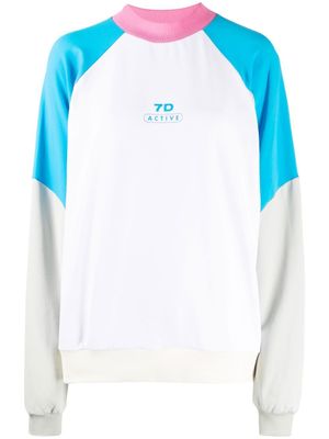 7 DAYS Active sweat colour block à encolure ronde - Tons neutres