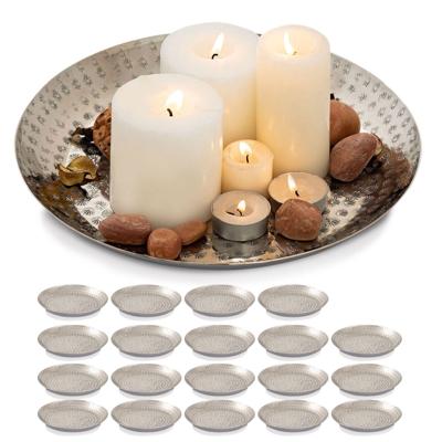 Elin - Deko Tablett - goud of zilver - metaal - ø 28 cm