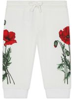 Dolce & Gabbana Kids pantalon de jogging à fleurs - Blanc - thumbnail