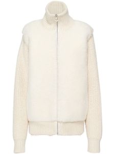 Prada cardigan à fermeture zippée - Tons neutres