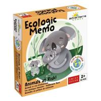 Educatieve spellen - GEOMAG - Ecologisch Memo Dieren in gevaar - Geheugenspel - Bedreigde dieren - Baby/oudervereniging
