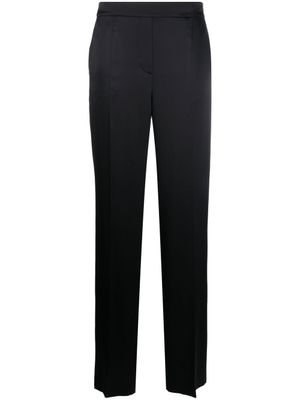 JOSEPH pantalon en soie à coupe droite - Noir