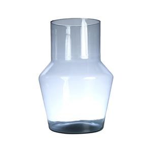 Bloemenvaas Evie - transparant - eco glas - D28 x H40 cm - hoekige vaas